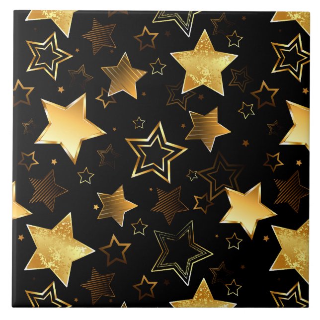 Padrão sem costura com estrelas de Ouro (Frente)