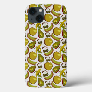 Padrão sem costura de fruta tropical amarelo e bra
