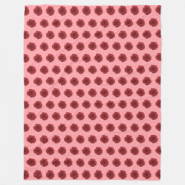 Padrão sem soldadura da rosa vermelha no cobertor 