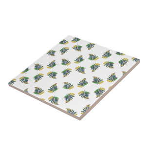 Padrão Simples Cotovelo Fern Colorido