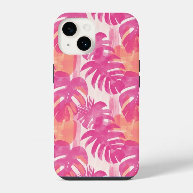 Padrão simples de abstrato com folhas de monstera, (Verso)