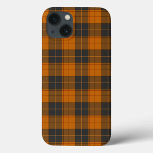 Padrão simples de tartan em laranja escuro