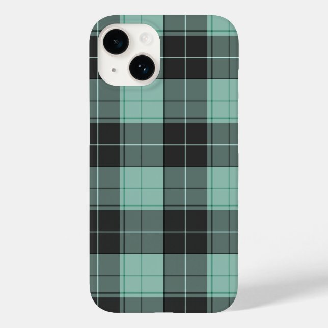 Padrão simples de tartan em turquesa (Verso)