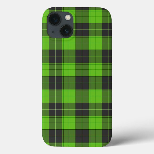 Padrão simples de tartan em verde escuro (Verso)