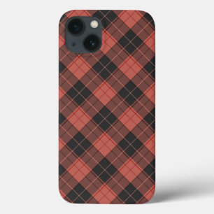 Padrão simples de tartan em vermelho