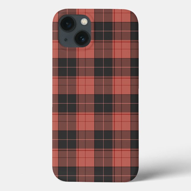 Padrão simples de tartan em vermelho (Verso)