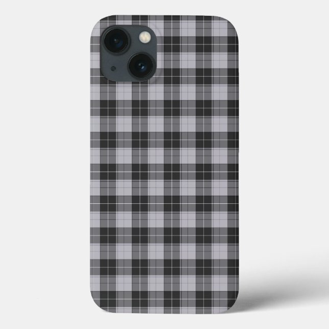 Padrão simples de tartan nas cinzas (Verso)