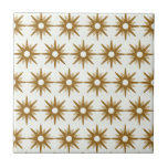 Padrão Simples e Dourado de Starburst Branco<br><div class="desc">Médio moderno do século com inspiração de design com padrão clássico de estrelas de ouro sobre fundo branco. Design simples e limpo moderno. Crie seu próprio padrão personalizado carregando uma nova imagem ou use o botão "mensagem" para entrar em contato com o designer para obter ajuda. Para criar seu próprio...</div>