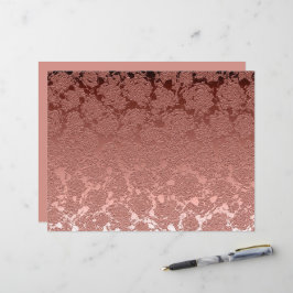 Padrão Suculento Floral Cor-de-Rosa Dourada, Metál