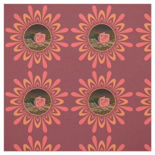 Padrão Sun/Flor Estilizado com o tecido FOTO