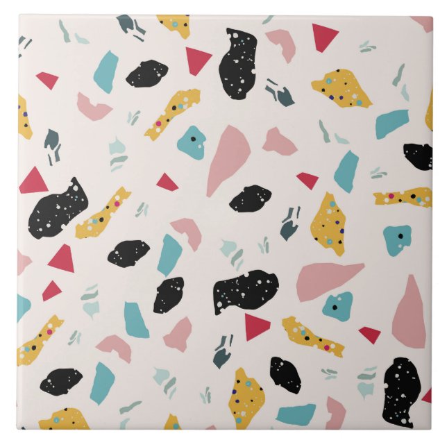 Padrão terrazzo colorido (Frente)