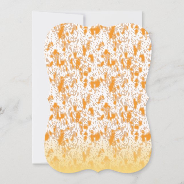 Padrão têxtil com laranja vibrante e dourado (Frente)
