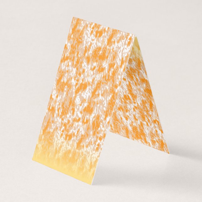 Padrão têxtil com laranja vibrante e dourado (Verso)