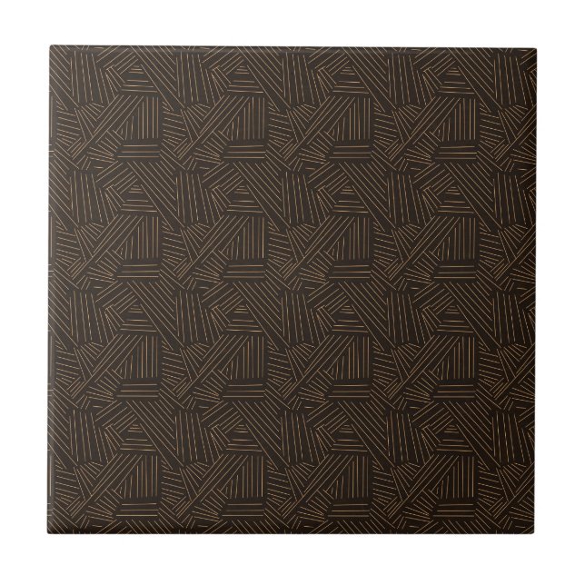 Padrão Tiki Marrom Visual Polinésio Decoração Rúst (Frente)