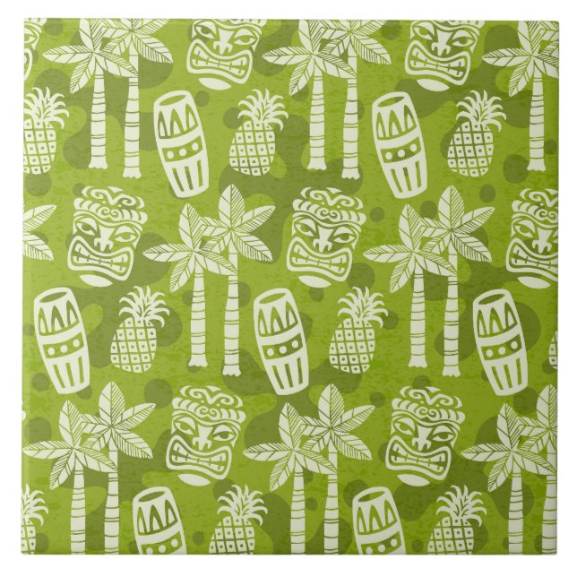Padrão Tiki Moderno de Meados do Século Retro (Frente)