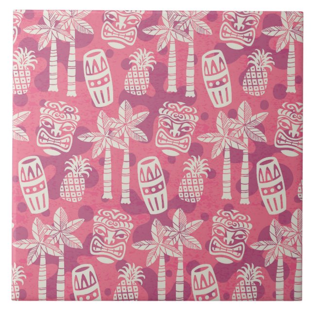 Padrão Tiki Moderno de Meados do Século Retro (Frente)