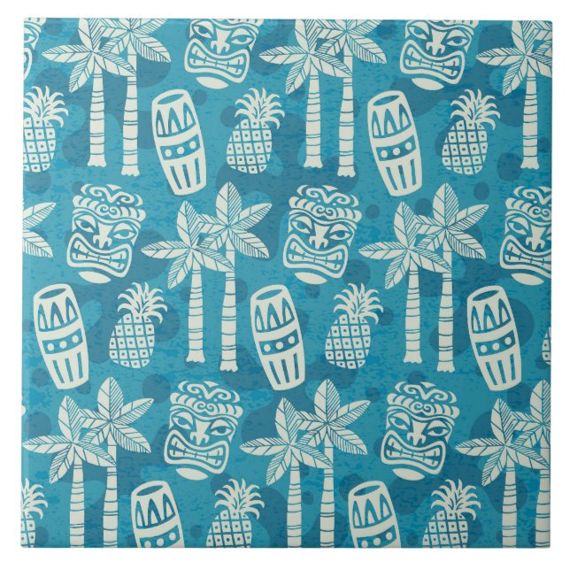 Padrão Tiki Moderno Retro de Meados do Século (Frente)