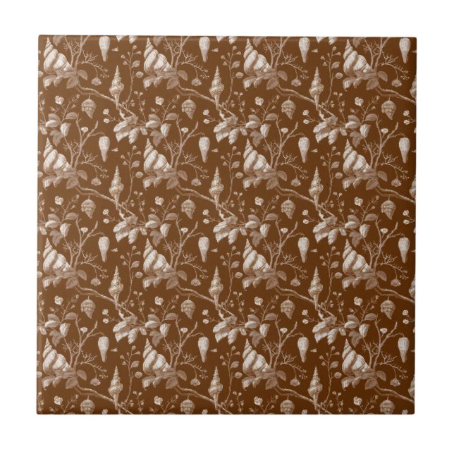 Padrão Toile Costeiro de Conchas Antigas (Frente)