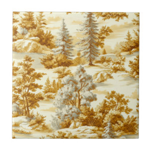 Padrão Toile de Jouy Floresta de Inverno (10)