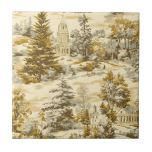 Padrão Toile de Jouy Floresta de Inverno (4)