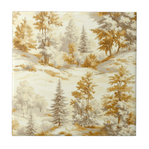 Padrão Toile de Jouy Floresta de Inverno (6)