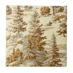 Padrão Toile de Jouy Floresta de Inverno (7)