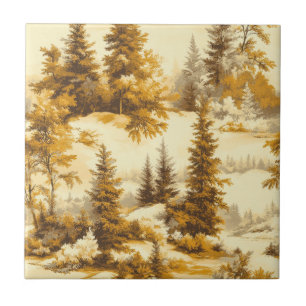 Padrão Toile de Jouy Floresta de Inverno (9)