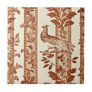 Padrão Toile de Listra Floral da Galinha do Patrim