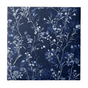 Padrão Toile Floral Vintage Azul (11)