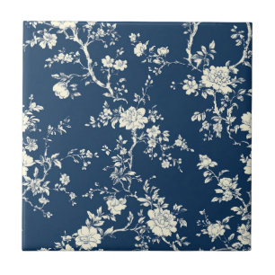 Padrão Toile Floral Vintage Azul (12)