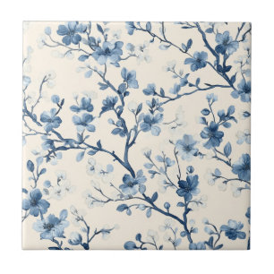 Padrão Toile Floral Vintage Azul (4)