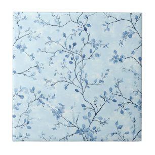 Padrão Toile Floral Vintage Azul (7)