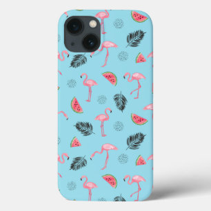 Padrão Trendy Tropical Flamingo & Watermelon