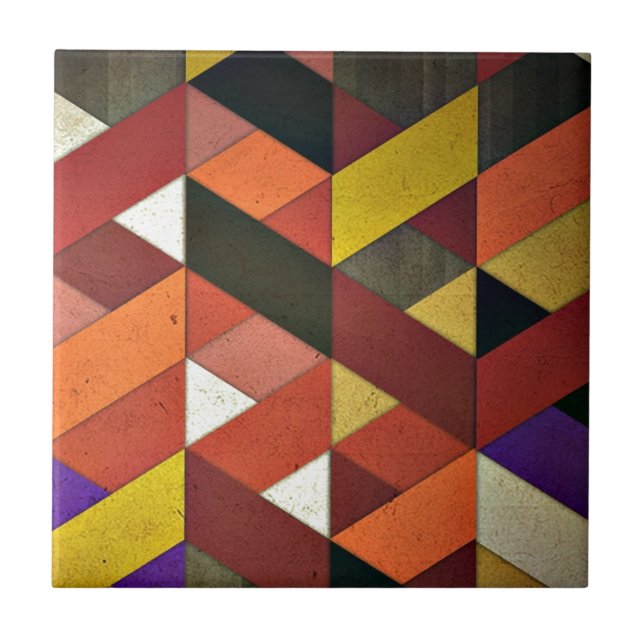 Padrão Triangular Multicolorido (Frente)