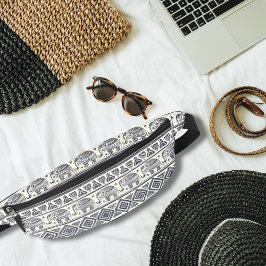 Padrão Tribal Africano do Elefante Étnico Vintage