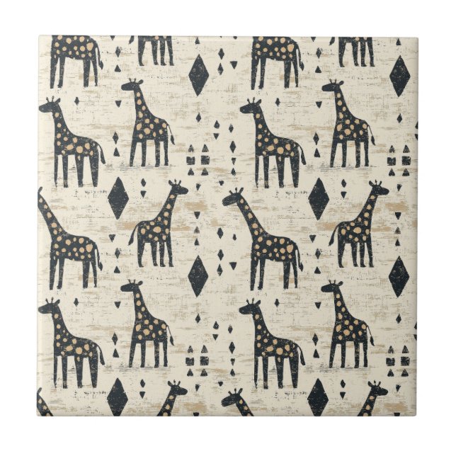 Padrão Tribal Girafa Boho (Frente)
