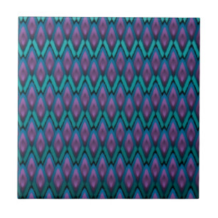 Padrão Tribal Ikat Zigzags e Diamantes