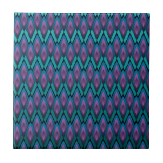 Padrão Tribal Ikat Zigzags e Diamantes (Frente)