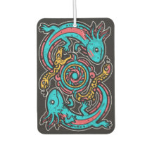 Padrão tribal mitologia boho Xolotl Axolote Asteca