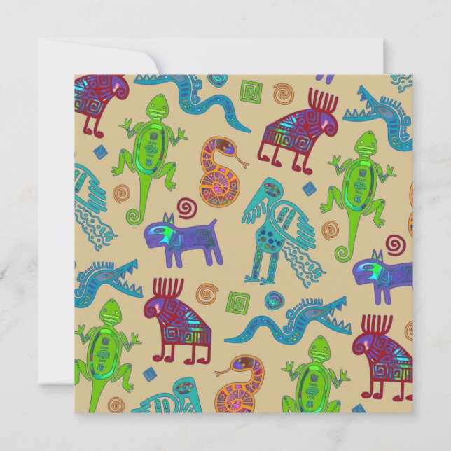 Padrão Tribal Primitivo da Cultura Mexicana Africa (Frente)