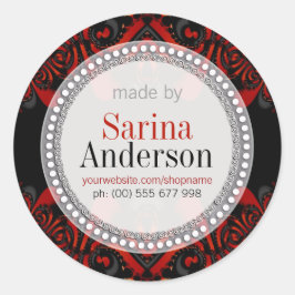 Padrão Tribal Vermelho Preto Feito Por Etiquetas