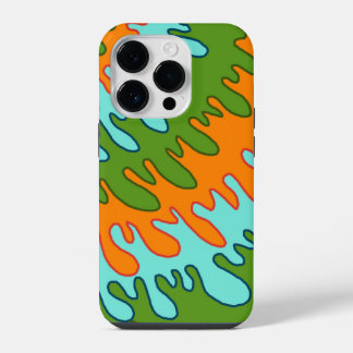 Padrão Trippy Verde Laranja Líquido Gotejante List