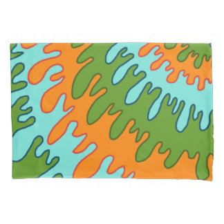 Padrão Trippy Verde Laranja Listra de Gotejamento