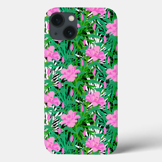 Padrão Tropical Com Flores Da Selva (Verso)