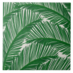Padrão Tropical de Folha Verde Moderna