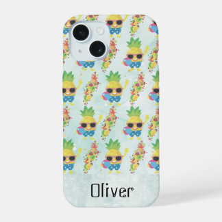 Padrão Tropical Divertido com Nome Personalizado 