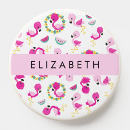 Padrão Tropical, Flamingos, Flores, Seu Nome