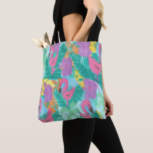 Padrão tropical Marca de Tote Impressão