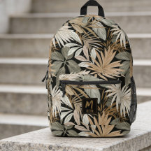 Padrão Tropical Moderno de Folha Preto e Dourado P