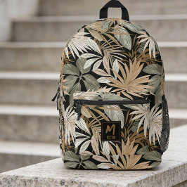 Padrão Tropical Moderno de Folha Preto e Dourado P